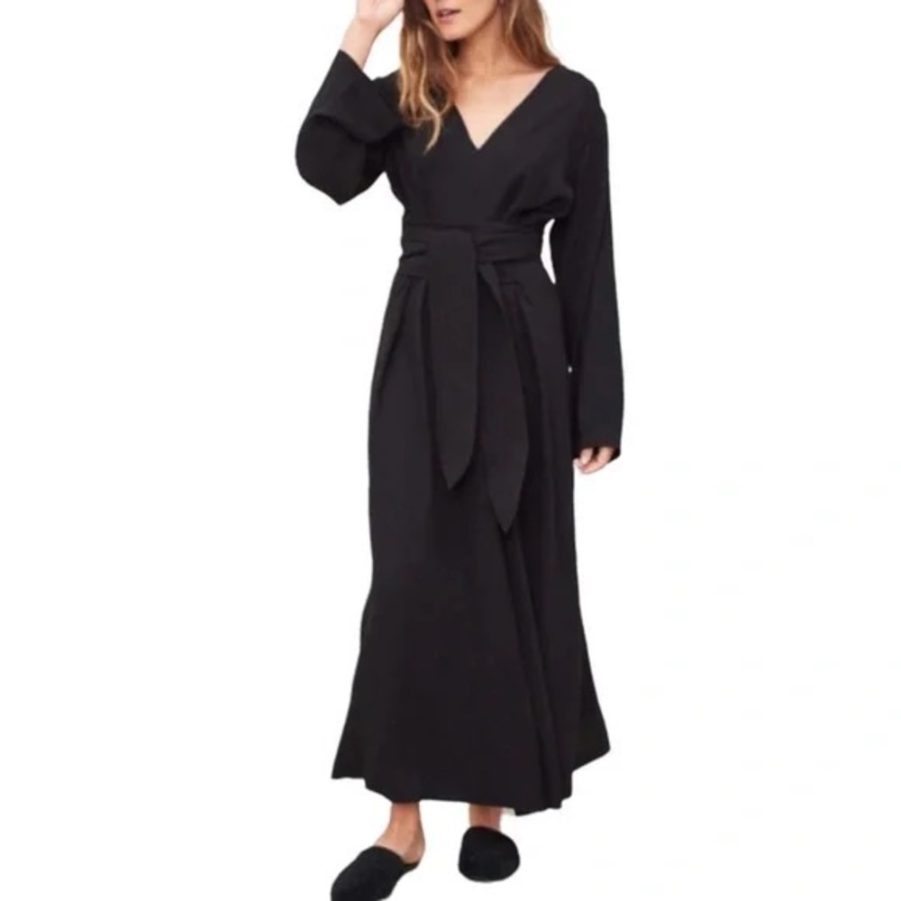 JENNI KAYNE Black Wrap 'Kate' Dress